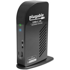 NIB Plugable USB-C Triple Display 4K Docking Station with USB Power Delivery
